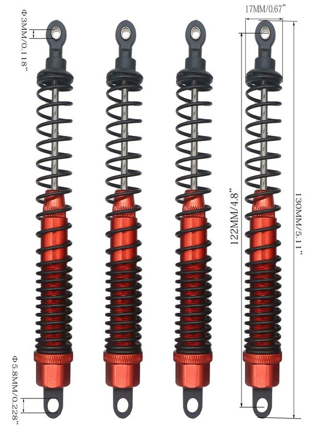 HobbyCrawler Shock Absorber Damper 130mm Oil Adjustable Alloy Aluminum for RC Car 1/10 Crawler Truck Upgraded Hop-Up Parts HPI HSP Traxxas Losi Axial Tamiya Redcat Himoto Losi(Green) - Image 2